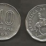 Münze Argentinien: 10 Peso 1968