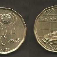 Münze Argentinien: 100 Peso 1977 - Fußball WM 78