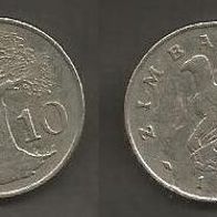 Münze Simbabwe: 10 Cent 1980