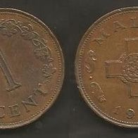 Münze Malta: 1 Cent 1972