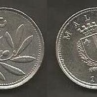 Münze Malta: 2 Cent 1991