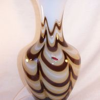 Opaline Florence / Murano Glas Vase- Design Carlo Moretti, 70er Jahre