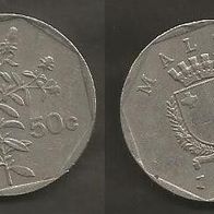 Münze Malta: 50 Cent 1992