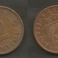Münze Lettland: 2 Sentimi 1992