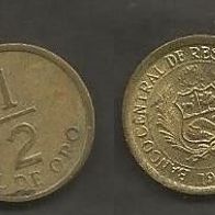 Münze Peru: 0,5 oder 1/2 Sol de Oro 1976