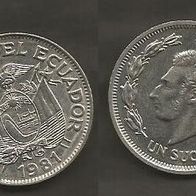 Münze Ecuador: 1 Sucre 1981
