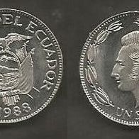 Münze Ecuador: 1 Sucre 1988