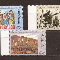 Australien 340 Mi 1241 - 1243 postfrisch , Kriegsgedenken