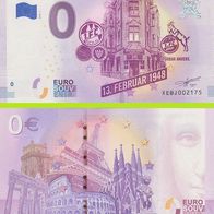 0 Euro Schein Köln XEBJ 2018-1 selten Ziffernpaar 9944