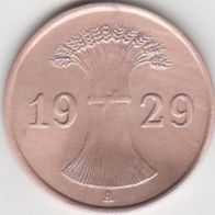 Deutsches Reich 1 Pfennig 1929 A aus dem Umlauf