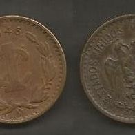 Münze Mexiko: 1 Centavos 1946