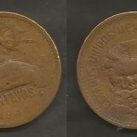 Münze Mexiko: 20 Centavos 1944