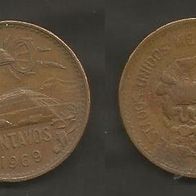 Münze Mexiko: 20 Centavos 1969