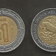 Münze Mexiko: 1 Pesos 1993