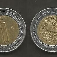 Münze Mexiko: 1 Pesos 1998