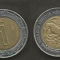 Münze Mexiko: 1 Pesos 2002