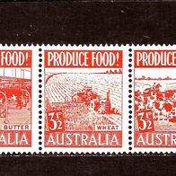 Australien 229 Mi 226 - 228 postfr., Landwirtschaft Zus.-druck
