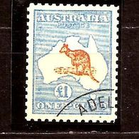 Australien 184 Mi 17 gest., . Känguru 1 Pfund, Mi-Katalog etwa 1000 €