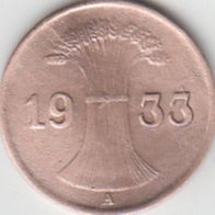 Deutsches Reich 1 Pfennig 1933 A aus dem Umlauf