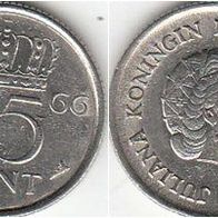 Niederlande 25 Cent 1966 (m90)
