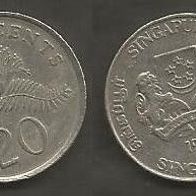 Münze Singapur: 20 Cent 1986