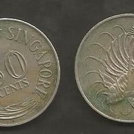 Münze Singapur: 50 Cent 1967