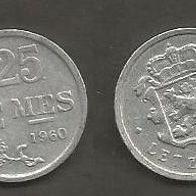 Münze Luxemburg: 25 Centimes 1960