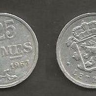 Münze Luxemburg: 25 Centimes 1963