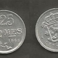 Münze Luxemburg: 25 Centimes 1965