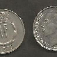 Münze Luxemburg: 1 Frang 1972