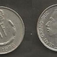 Münze Luxemburg: 1 Frang 1976