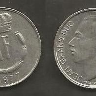 Münze Luxemburg: 1 Frang 1977