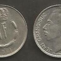 Münze Luxemburg: 1 Frang 1981