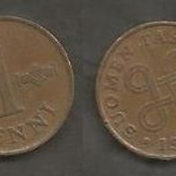 Münze Finnland: 1 Penniä 1963