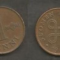 Münze Finnland: 1 Penniä 1965