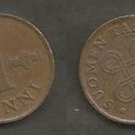 Münze Finnland: 1 Penniä 1966