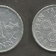 Münze Finnland: 1 Penniä 1973