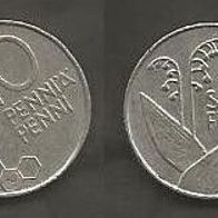 Münze Finnland: 10 Penniä 1990