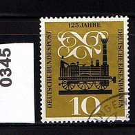 Bundesrepublik Deutschland Mi. Nr. 345 (1) - 125 Jahre deuttsche Eisenbahnen o <