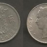 Münze Belgien: 1 Frank 1962