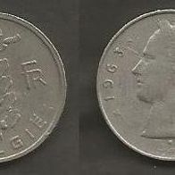 Münze Belgien: 1 Frank 1963