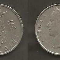 Münze Belgien: 1 Frank 1964
