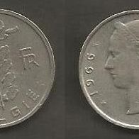 Münze Belgien: 1 Frank 1966
