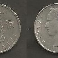 Münze Belgien: 1 Frank 1967