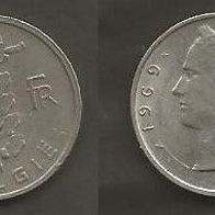 Münze Belgien: 1 Frank 1969