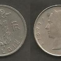 Münze Belgien: 1 Frank 1970