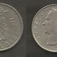 Münze Belgien: 1 Frank 1971