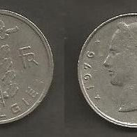 Münze Belgien: 1 Frank 1976