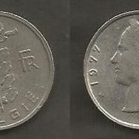 Münze Belgien: 1 Frank 1977