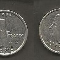 Münze Belgien: 1 Frank 1996
